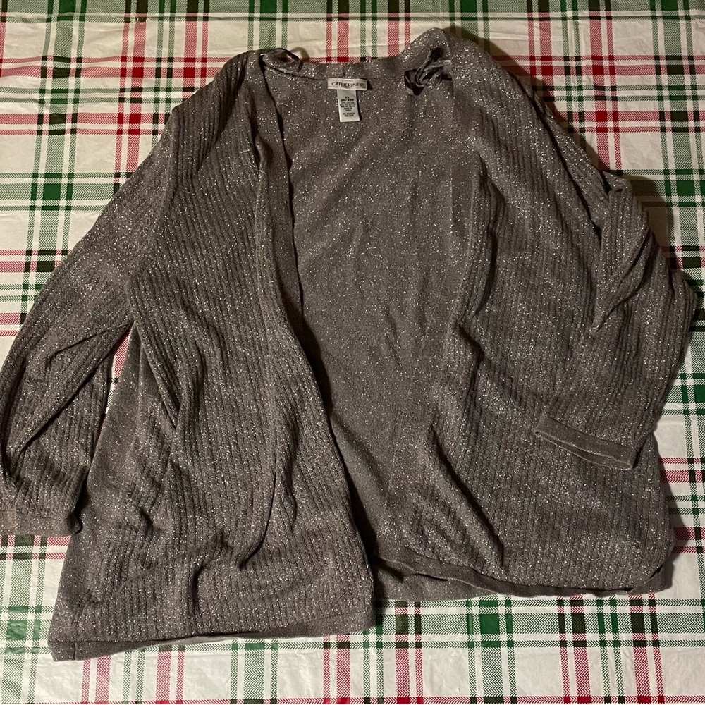 Catherine’s Women’s Plus Size Sweater Gold Glitter Size 3X 26/28W